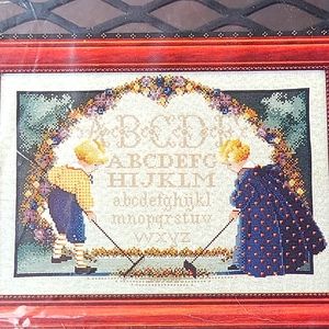 Children's Garden crossstitch pattern, vintage look